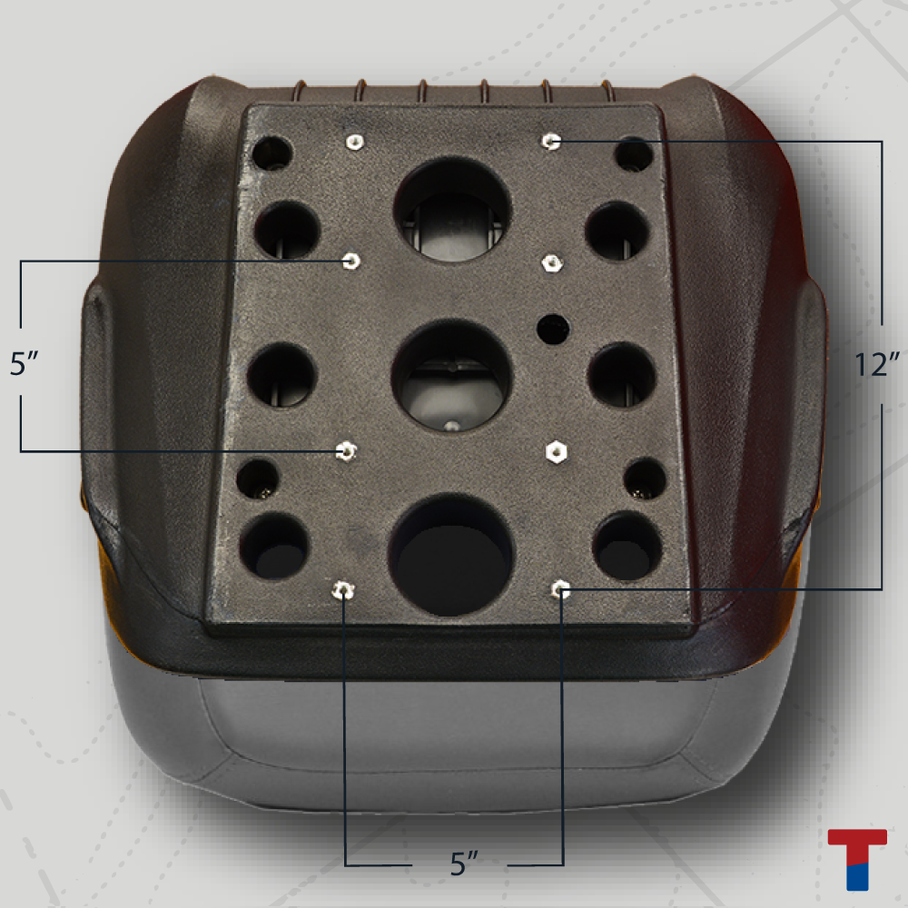 Tempress ProBax Captain’s Series Turning Boat Seat w/ Arms (Model 68352, Charcoal and Gray)