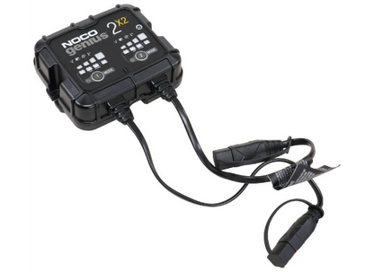 Suncoast Marine and Auto offers NOCO 2-Bank, 4-Amp Battery Charger GENIUS2X2
