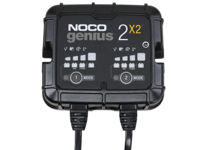 Suncoast Marine and Auto offers NOCO 2-Bank, 4-Amp Battery Charger GENIUS2X2