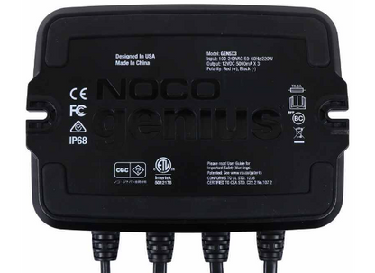 Suncoast Marine and Auto offers NOCO Genius Onboard Waterproof Marine Battery Charger, 15 Amp, 12V, 3-Bank GEN5X3