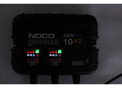 Suncoast Marine and Auto offers NOCO Genius Onboard Waterproof Marine Battery Charger, 20 Amp, 12V, 2-Bank GENPRO10X2