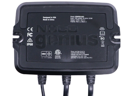 Suncoast Marine and Auto offers NOCO Genius Onboard Waterproof Marine Battery Charger, 20 Amp, 12V, 2-Bank GENPRO10X2