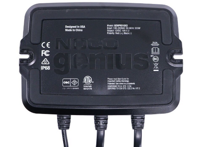 Suncoast Marine and Auto offers NOCO Genius Onboard Waterproof Marine Battery Charger, 20 Amp, 12V, 2-Bank GENPRO10X2