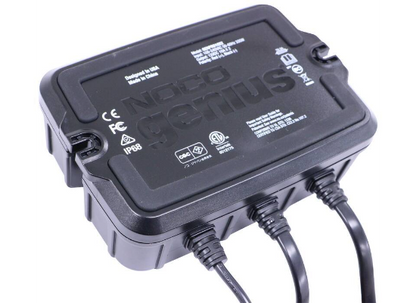 Suncoast Marine and Auto offers NOCO Genius Onboard Waterproof Marine Battery Charger, 20 Amp, 12V, 2-Bank GENPRO10X2