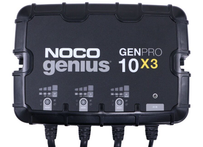 Suncoast Marine and Auto offers NOCO Genius Onboard Waterproof Marine Battery Charger 30 Amp, 12V, 3-Bank GENPRO10X3