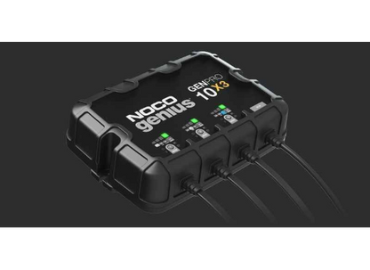Suncoast Marine and Auto offers NOCO Genius Onboard Waterproof Marine Battery Charger 30 Amp, 12V, 3-Bank GENPRO10X3