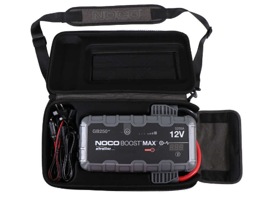 Suncoast Marine and Auto offers NOCO Boost Max 5250 Amp 12-Volt UltraSafe Portable Lithium Jump Starter Kit GB250+