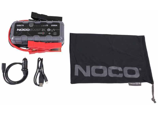 Suncoast Marine and Auto offers NOCO Boost X 2500A 12V UltraSafe Portable Lithium Jump Starter and Cables GBX75