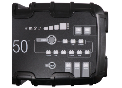 Suncoast Marine and Auto offers NOCO 50A Smart Car Battery Charger, 6V, 12V and 24V Portable Car Charger GENIUSPRO50