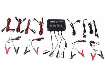 Suncoast Marine and Auto offers NOCO 4-Bank Smart Car Battery Charger, 6V/12V GENIUS2X4