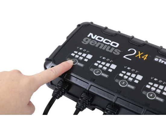 Suncoast Marine and Auto offers NOCO 4-Bank Smart Car Battery Charger, 6V/12V GENIUS2X4