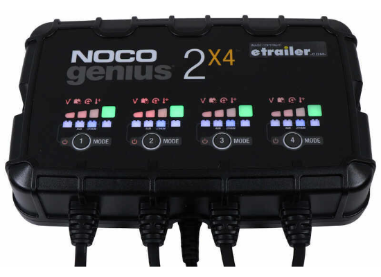 Suncoast Marine and Auto offers NOCO 4-Bank Smart Car Battery Charger, 6V/12V GENIUS2X4