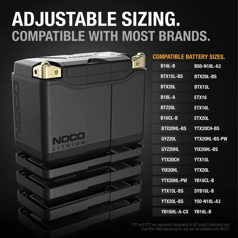 Suncoast Marine and Auto offers NOCO Lithium 12V Lithium Powersport Battery Group 20 battery 7Ah and 600-amps NLP20