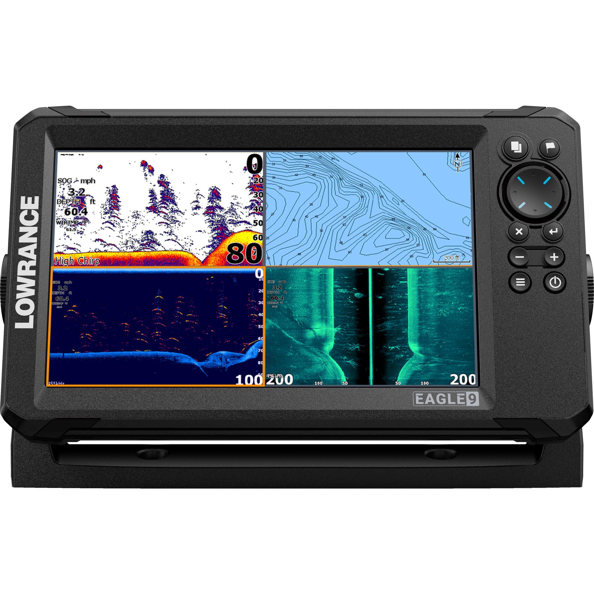 Suncoast Marine and Auto offers Lowrance Eagle 9 w/TripleShot Transducer Inland Charts [000-16126-001]