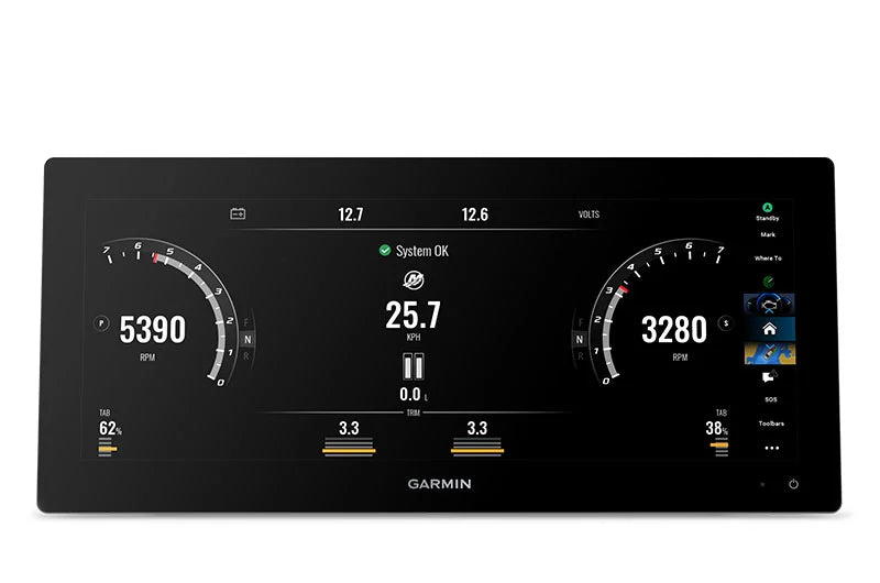 Suncoast Marine and Auto offers Garmin GPSMAP 1543xsv 15" Ultrawide Combo GPS/Fishfinder GN+ (Sonar + Mapping)
