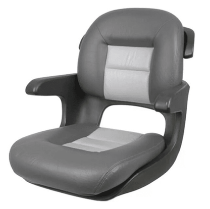 Suncoast Marine and Auto offers TEMPRESS Elite Helm Seat, Low Back, Charcoal/Gray (57027) Model #409806