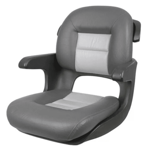 Suncoast Marine and Auto offers TEMPRESS Elite Helm Seat, Low Back, Charcoal/Gray (57027) Model #409806