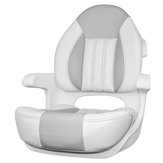 Suncoast Marine and Auto offers TEMPRESS ProBax Captain's Helm Seat with Arms (68364) (White / Gray / Pearl White) (20978136)