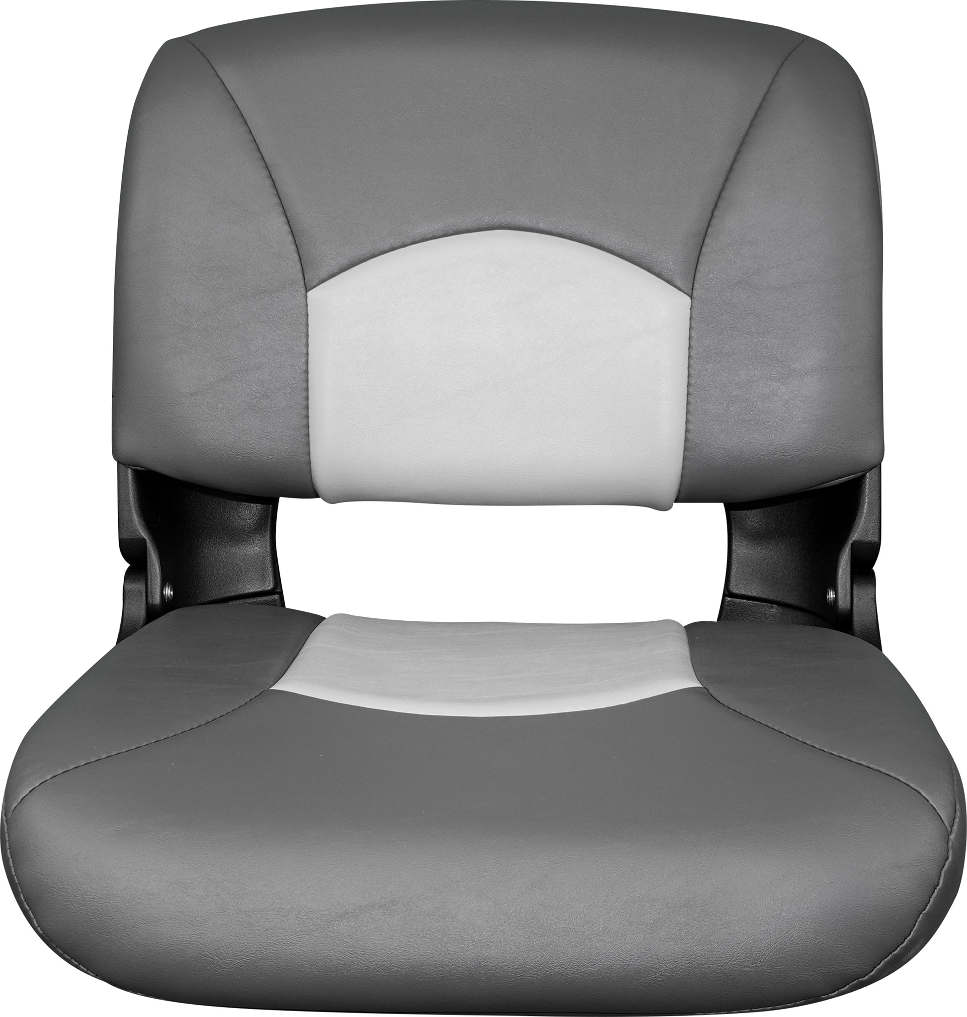 TEMPRESS All-Weather High Back Folding Boat Seat (45608) Charcoal and Gray