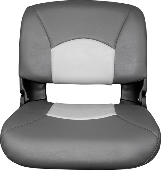 TEMPRESS All-Weather High Back Folding Boat Seat (45608) Charcoal and Gray
