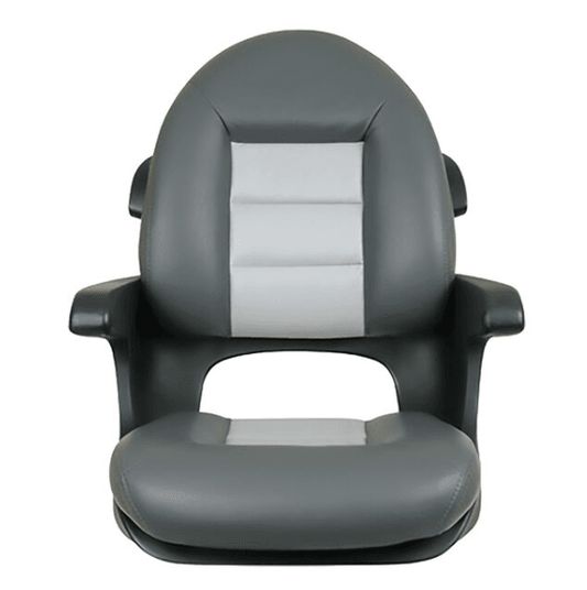 Suncoast Marine and Auto offers TEMPRESS Elite Helm Seat, High Back, Charcoal/Gray (57017) Model #409798