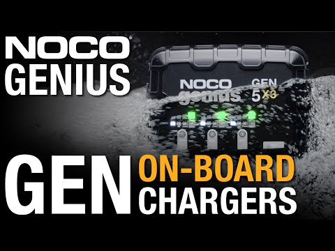 NOCO Genius Onboard Waterproof Marine Battery Charger, 20 Amp, 12V, 2-Bank GENPRO10X2 video