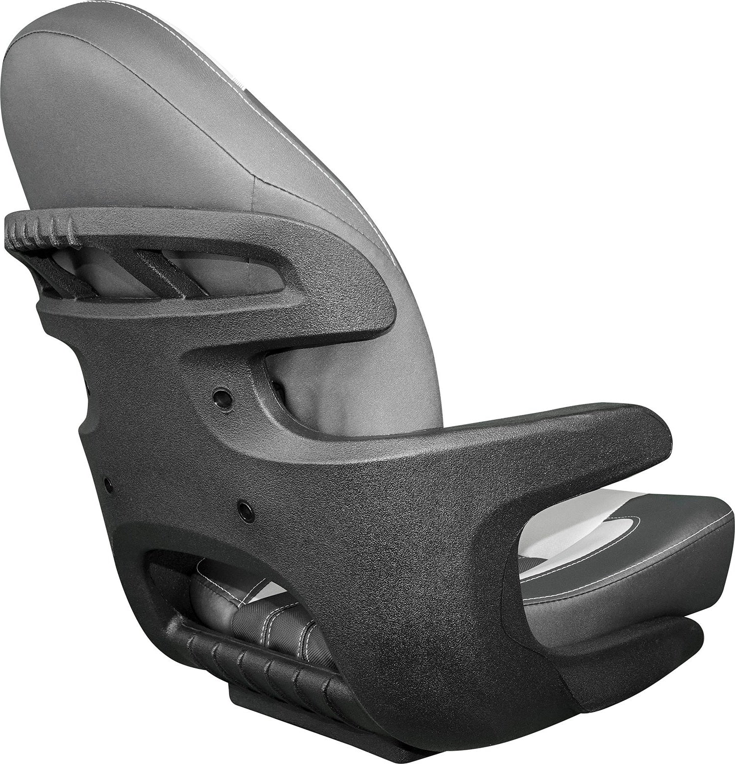 Tempress ProBax Captain’s Series Turning Boat Seat w/ Arms (Model 68352, Charcoal and Gray) right side