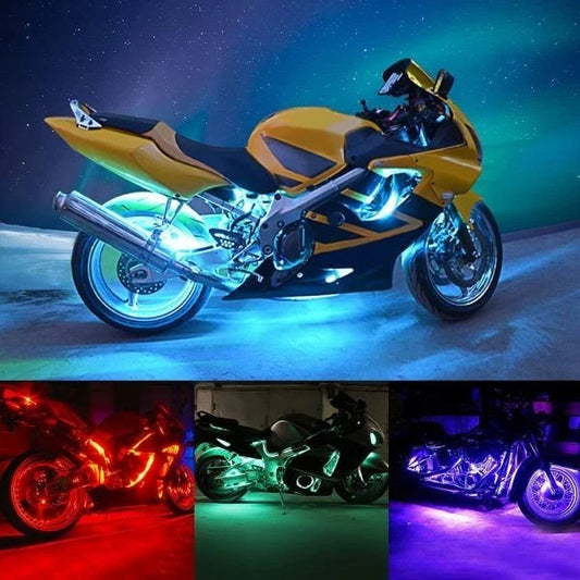 Race Sport Lighting RGB LED Motorcycle Accent Light Kit w/ Bluetooth (RSMCACS)