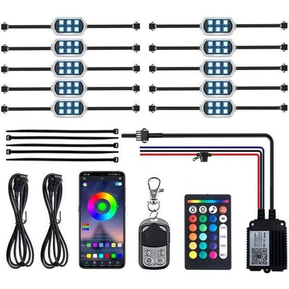 Suncoast Marine and Auto offers Race Sport Lighting RGB LED Motorcycle Accent Light Kit w/ Bluetooth (RSMCACS)
