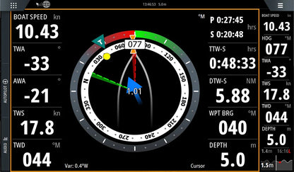 Suncoast Marine and Auto offers BG Zeus 3S 9 - 9" Multi-Function Sailing Display (000-15561-001) SailSteer view