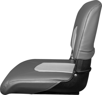 TEMPRESS All-Weather High Back Folding Boat Seat (45608) Charcoal and Gray