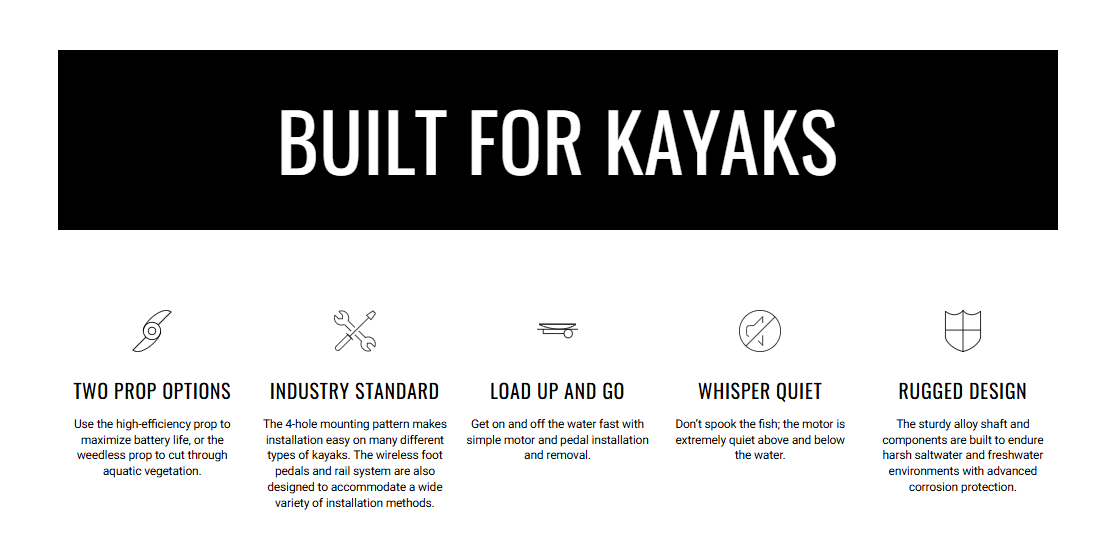 Suncoast Marine and Auto offers Garmin Force Current Kayak Trolling Motor (Black) (Foot Pedals Not Included)