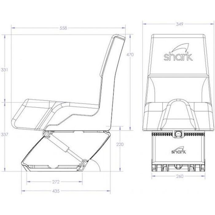 Suncoast Marine Supply offers Shark ULTRA Lite Suspension Seat w/Flex Pod – No Plinth